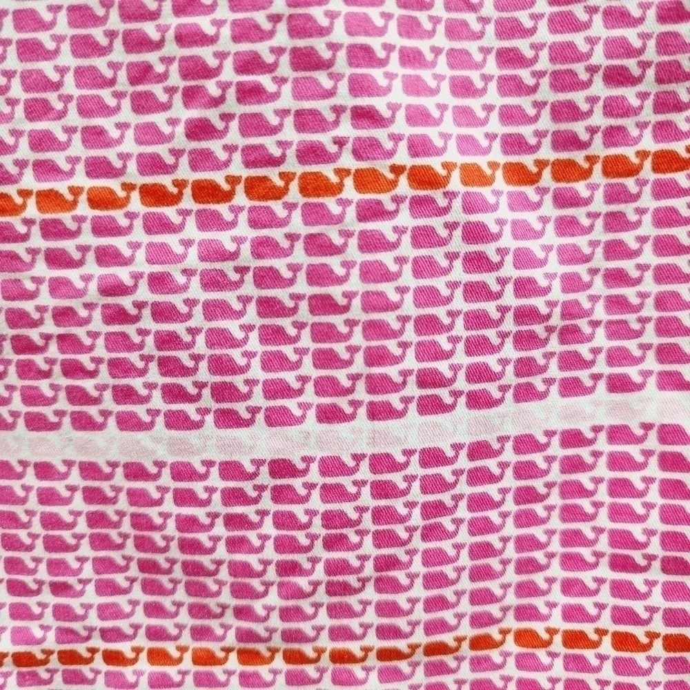 Vineyard Vines Womens Pink Whale‎ Print Mini Skirt Size 4 Preppy Cotton Blend